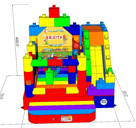 Piepūšamā atrakcija Lego